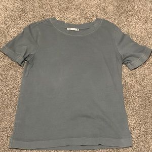 Green zara short sleeve womens large